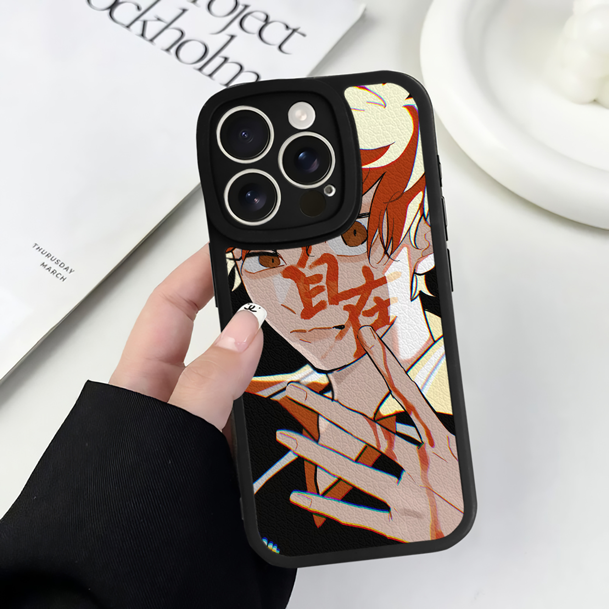 （画像用） ハイキュー!! Haikyu!! 【iPhone 16シリーズ対応】シリコンスマホケース（レザー調） 材質：シリコン